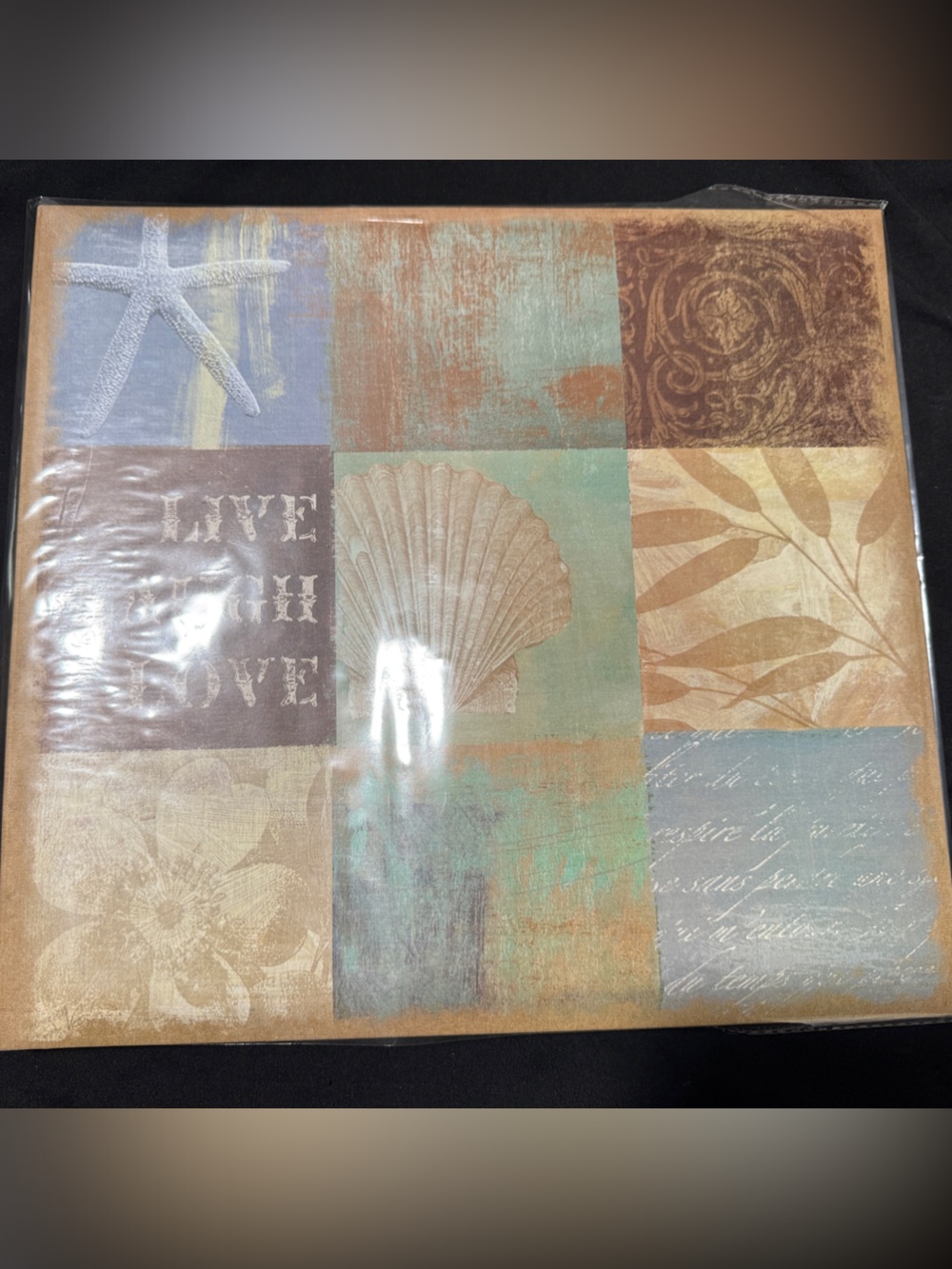 Coastal Patchwork Shell scrapbook photo album